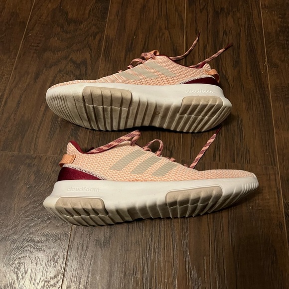 Adidas  Womens Size 8 1/2 Cloudfoam Racer. CG5786 Running Shoes Pink and Marron - Picture 3 of 5
